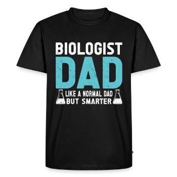 Biology Gift Biologist - Men's Premium Organic T-Shirt - black - Front - Nico (187cm)