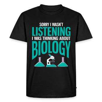 Biology Gift Biologist - Men's Premium Organic T-Shirt - black - Front - Nico (187cm)