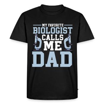 Biology Gift Biologist - Men's Premium Organic T-Shirt - black - Front - Nico (187cm)