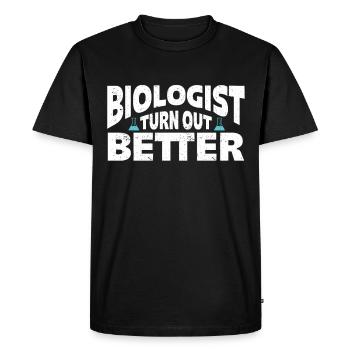 Biology Gift Biologist - Men's Premium Organic T-Shirt - black - Front - Nico (187cm)