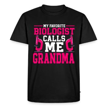 Biology Gift Biologist - Men's Premium Organic T-Shirt - black - Front - Nico (187cm)