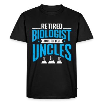 Biology Gift Biologist - Men's Premium Organic T-Shirt - black - Front - Nico (187cm)