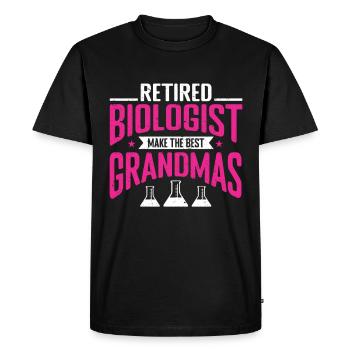 Biology Gift Biologist - Men's Premium Organic T-Shirt - black - Front - Nico (187cm)
