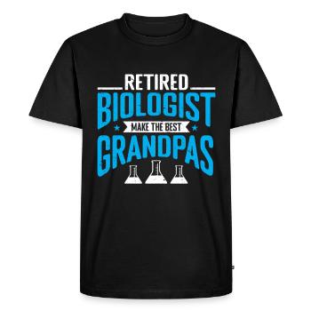 Biology Gift Biologist - Men's Premium Organic T-Shirt - black - Front - Nico (187cm)