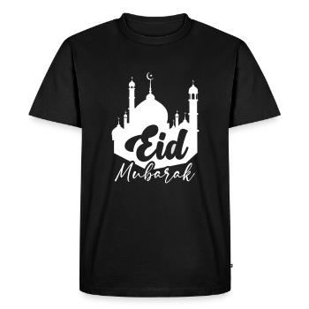 Joyeux Aïd Moubarak Musulman Aïd al Fitr Aïd al Adha - T-shirt Premium bio Homme - noir - Devant - Nico (187cm)