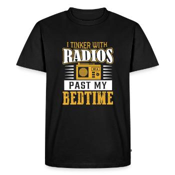 Radioamateur Radioamateur Opérateur radio amateur - T-shirt Premium bio Homme - noir - Devant - Nico (187cm)