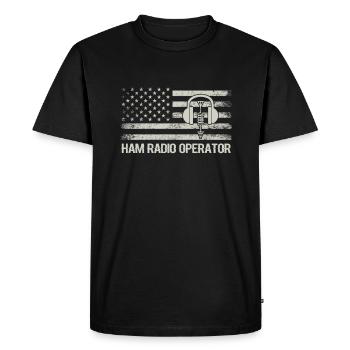 Ham Radio Amateur Radio Ham Radio Operator - Men's Premium Organic T-Shirt - black - Front - Nico (187cm)