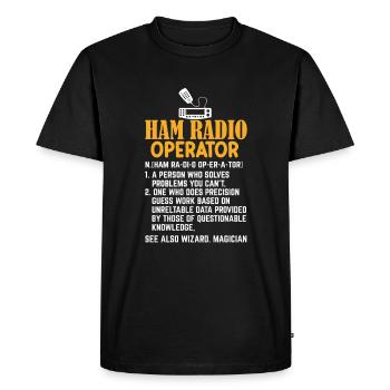 Ham Radio Amateur Radio Ham Radio Operator - Men's Premium Organic T-Shirt - black - Front - Nico (187cm)