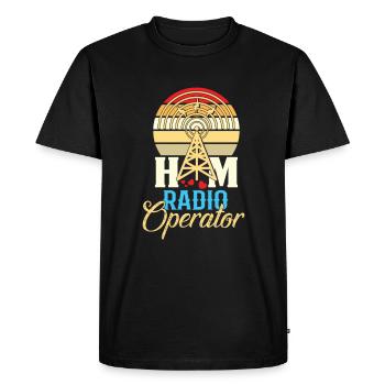 Ham Radio Amateur Radio Ham Radio Operator - Men's Premium Organic T-Shirt - black - Front - Nico (187cm)