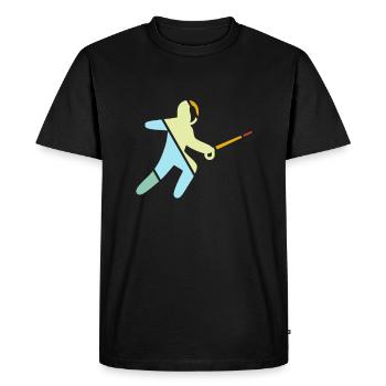 Fencing Retro - Men's Premium Organic T-Shirt - black - Front - Nico (187cm)