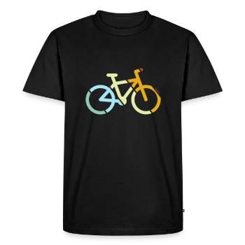 Bicycle Retro - Men's Premium Organic T-Shirt - black - Front - Nico (187cm)