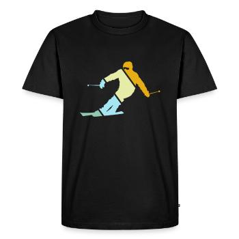 Ski Retro - Men's Premium Organic T-Shirt - black - Front - Nico (187cm)