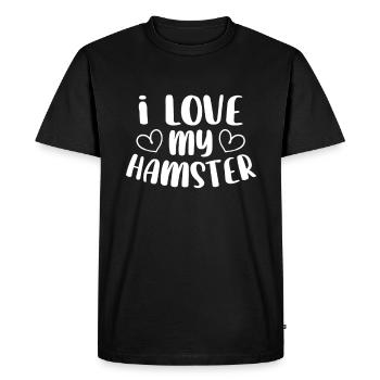 Funny Hamster Quote Rodent Pet Lover Owner Animal - Men's Premium Organic T-Shirt - black - Front - Nico (187cm)