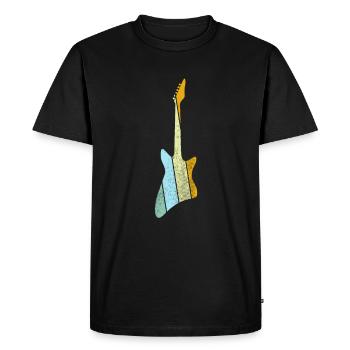 Guitare électrique Rétro - T-shirt Premium bio Homme - noir - Devant - Nico (187cm)