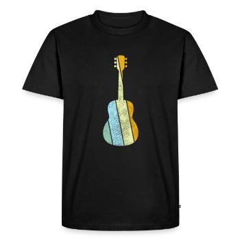 Guitare Rétro - T-shirt Premium bio Homme - noir - Devant - Nico (187cm)