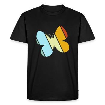 Papillon Rétro - T-shirt Premium bio Homme - noir - Devant - Nico (187cm)