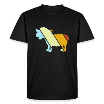 Mouton Rétro - T-shirt Premium bio Homme - noir - Devant - Nico (187cm)