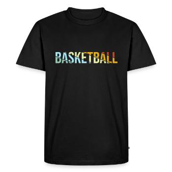 Basketball Retro - Men's Premium Organic T-Shirt - black - Front - Nico (187cm)