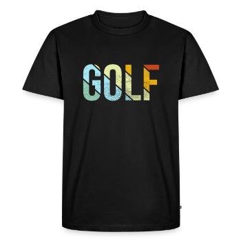 Golf Rétro - T-shirt Premium bio Homme - noir - Devant - Nico (187cm)
