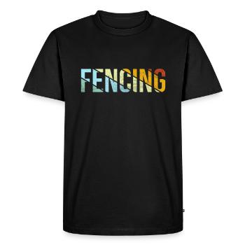 Fencing Retro - Men's Premium Organic T-Shirt - black - Front - Nico (187cm)