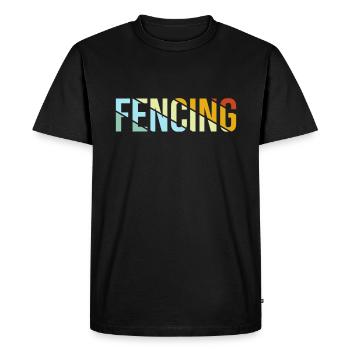 Fencing Retro - Men's Premium Organic T-Shirt - black - Front - Nico (187cm)