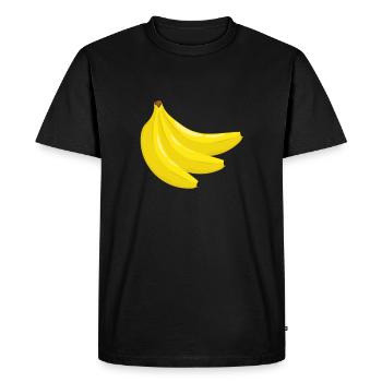 Drôle d’amateur de fruits de banane - T-shirt Premium bio Homme - noir - Devant - Nico (187cm)