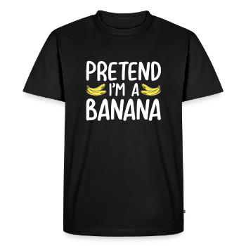 Drôle d’amateur de fruits de banane - T-shirt Premium bio Homme - noir - Devant - Nico (187cm)