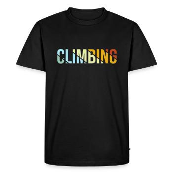 Climbing Retro - Men's Premium Organic T-Shirt - black - Front - Nico (187cm)