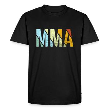 MMA Retro - Men's Premium Organic T-Shirt - black - Front - Nico (187cm)