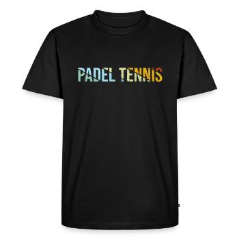 Padel Tennis Rétro - T-shirt Premium bio Homme - noir - Devant - Nico (187cm)