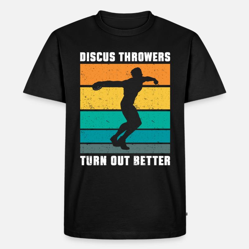 Discus Thrower Gift Discus Throwing - Men's Premium Organic T-Shirt - black