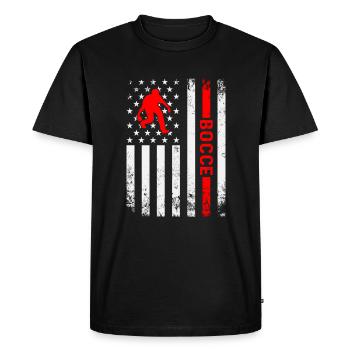 Joueur de pétanque drôle de pétanque - T-shirt Premium bio Homme - noir - Devant - Nico (187cm)