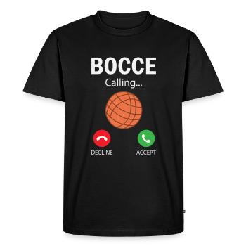 Joueur de pétanque drôle de pétanque - T-shirt Premium bio Homme - noir - Devant - Nico (187cm)
