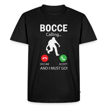 Joueur de pétanque drôle de pétanque - T-shirt Premium bio Homme - noir - Devant - Nico (187cm)