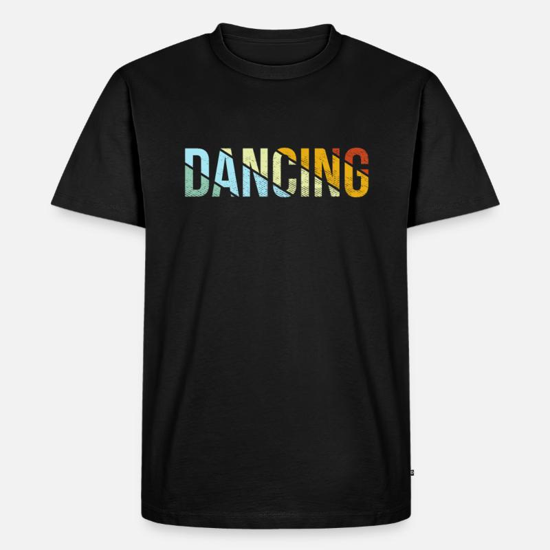 Tanzen Retro - Männer Premium Bio T-Shirt - Schwarz