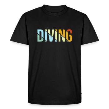 Diving Retro - Men's Premium Organic T-Shirt - black - Front - Nico (187cm)