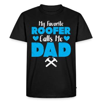 Roofer Gift Work Artisan Roofer - Men's Premium Organic T-Shirt - black - Front - Nico (187cm)