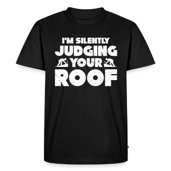 Roofer Gift Work Artisan Roofer - Men's Premium Organic T-Shirt - black - Front - Nico (187cm)