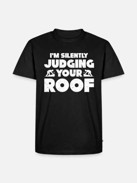 Dachdecker Geschenk Arbeit Handwerker Dachdecker - Männer Premium Bio T-Shirt - Schwarz