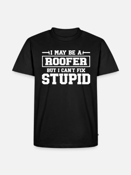 Dachdecker Geschenk Arbeit Handwerker Dachdecker - Männer Premium Bio T-Shirt - Schwarz