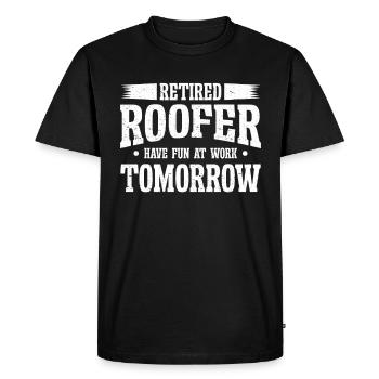 Roofer Gift Work Artisan Roofer - Men's Premium Organic T-Shirt - black - Front - Nico (187cm)
