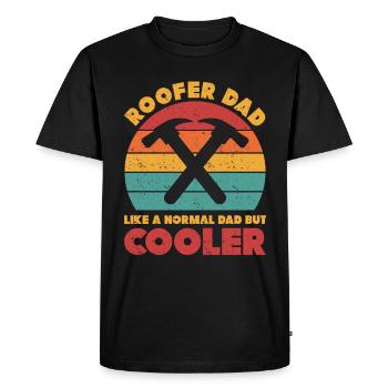 Roofer Gift Work Artisan Roofer - Men's Premium Organic T-Shirt - black - Front - Nico (187cm)
