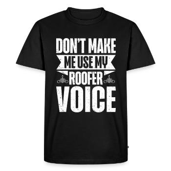 Roofer Gift Work Artisan Roofer - Men's Premium Organic T-Shirt - black - Front - Nico (187cm)