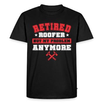 Roofer Gift Work Artisan Roofer - Men's Premium Organic T-Shirt - black - Front - Nico (187cm)