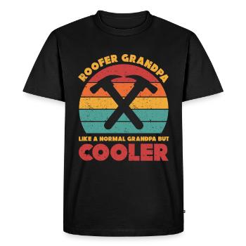 Roofer Gift Work Artisan Roofer - Men's Premium Organic T-Shirt - black - Front - Nico (187cm)