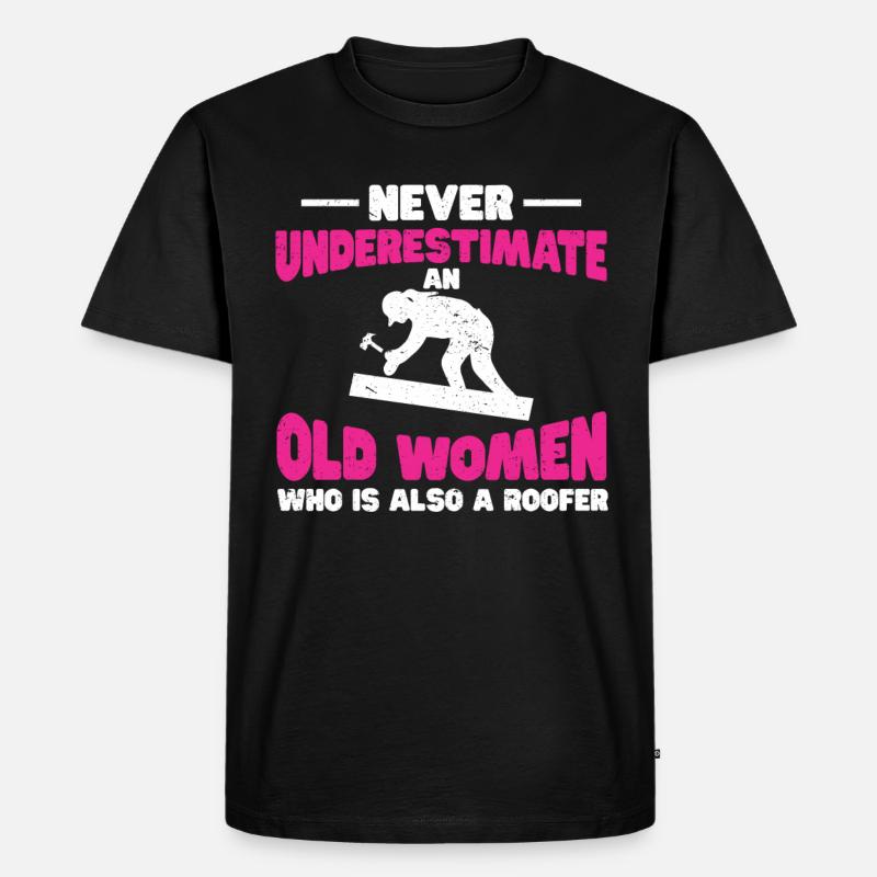 Dachdecker Geschenk Arbeit Handwerker Dachdecker - Männer Premium Bio T-Shirt - Schwarz