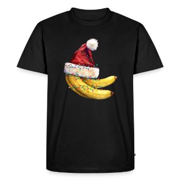 Amateur de fruits de banane Bananes drôles de bananes - T-shirt Premium bio Homme - noir - Devant - Nico (187cm)