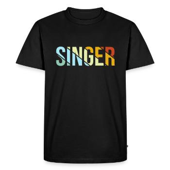 Chanteur Rétro - T-shirt Premium bio Homme - noir - Devant - Nico (187cm)