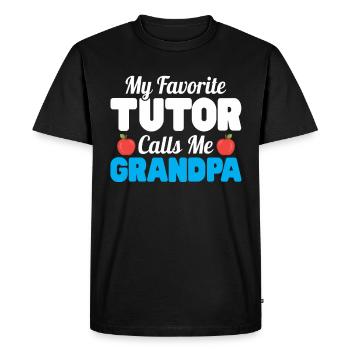 Tuteur Cadeau Tuteur - T-shirt Premium bio Homme - noir - Devant - Nico (187cm)