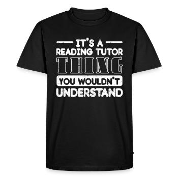 Tuteur Cadeau Tuteur - T-shirt Premium bio Homme - noir - Devant - Nico (187cm)